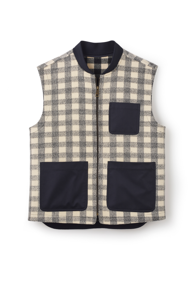 jeffery Green Charlesworth Tarton Wexford Check – men’s check patterned gilet product image