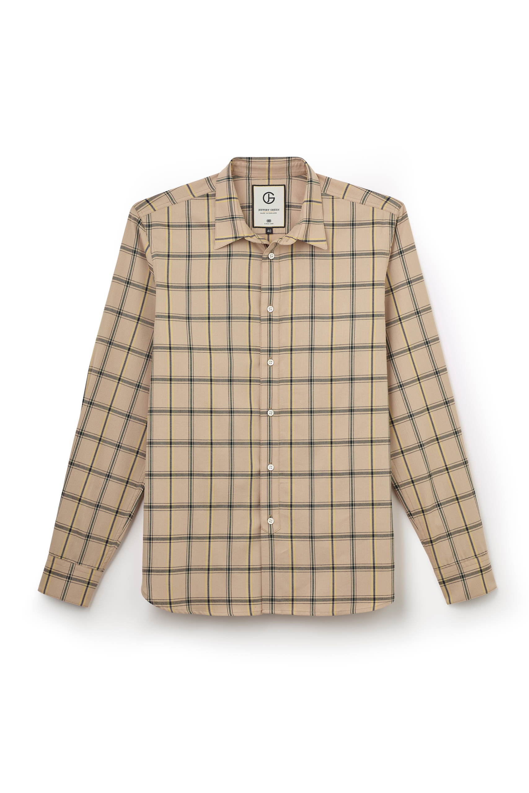 Darven Check Shirt in Sage Wood – Classic Men’s Shirt Darven Check Shirt Sage Wood – Men’s checked casual shirt