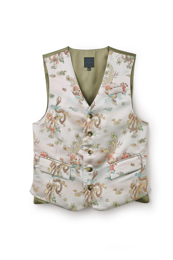Jeffery Green Royal Jacquard Waistcoat glossy ethnic jacquard satin – men’s premium waistcoat